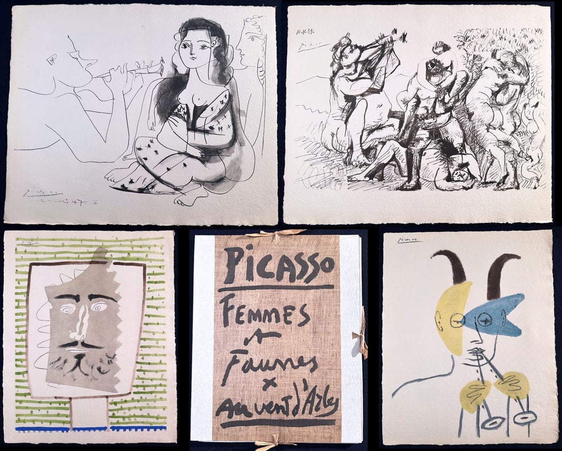 Picasso, Femmes et Faunes, 12 dessins, lavis, aquarelles. (1 of 1)