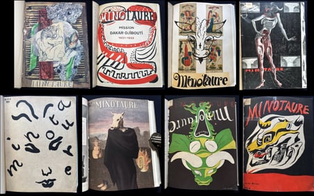 Minotaure (1933–1939). Nos. 1, 2, 3/4, 8, 9, 10, 11, and 12/13