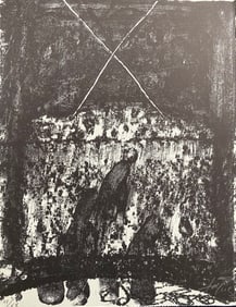 Antoni Tapies signed and numbered Lithograph. 1966. One of twenty copies.