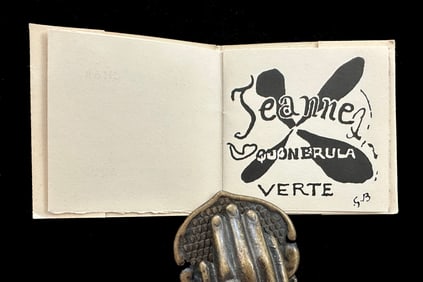 Braque, Char, PAB. Jeanne qu’on brula verte. 1956. Miniature  book, one of 87 copies.