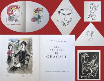 Les Ateliers de Chagall.  With a signed lithograph by Chagall