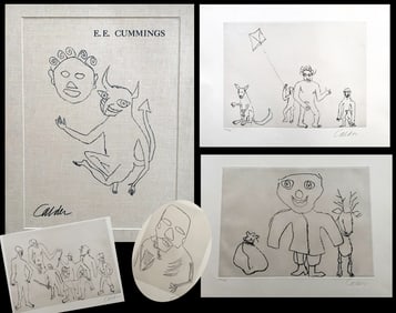 Calder. Santa Claus. Portfolio With 9 Signed Etchings.