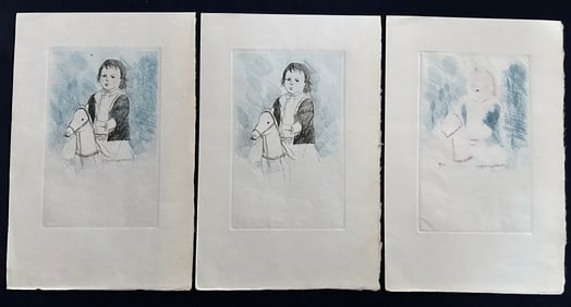 Marie Laurencin. Petit Bestiaire. With 8 etchings + a suite of decompositions. 1944.