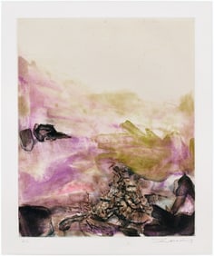 Zao Wou-Ki signed etching from Canto Pisano. 1972.