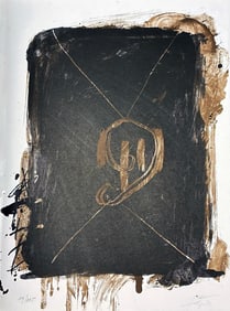 Antoni Tapies. Signed Lithograph. 1968. One of 115 copies.