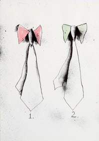 Jim Dine. Ties. Lithograph 1976. Signed and numbered