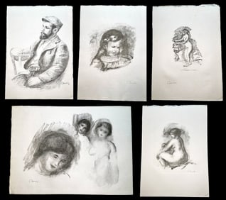 Album de douze lithographies originales de Pierre-Auguste Renoir. DeLuxe in Japan paper