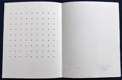 Max Bill signed and numbered Punched Sheet. 1966. One of twenty copies.