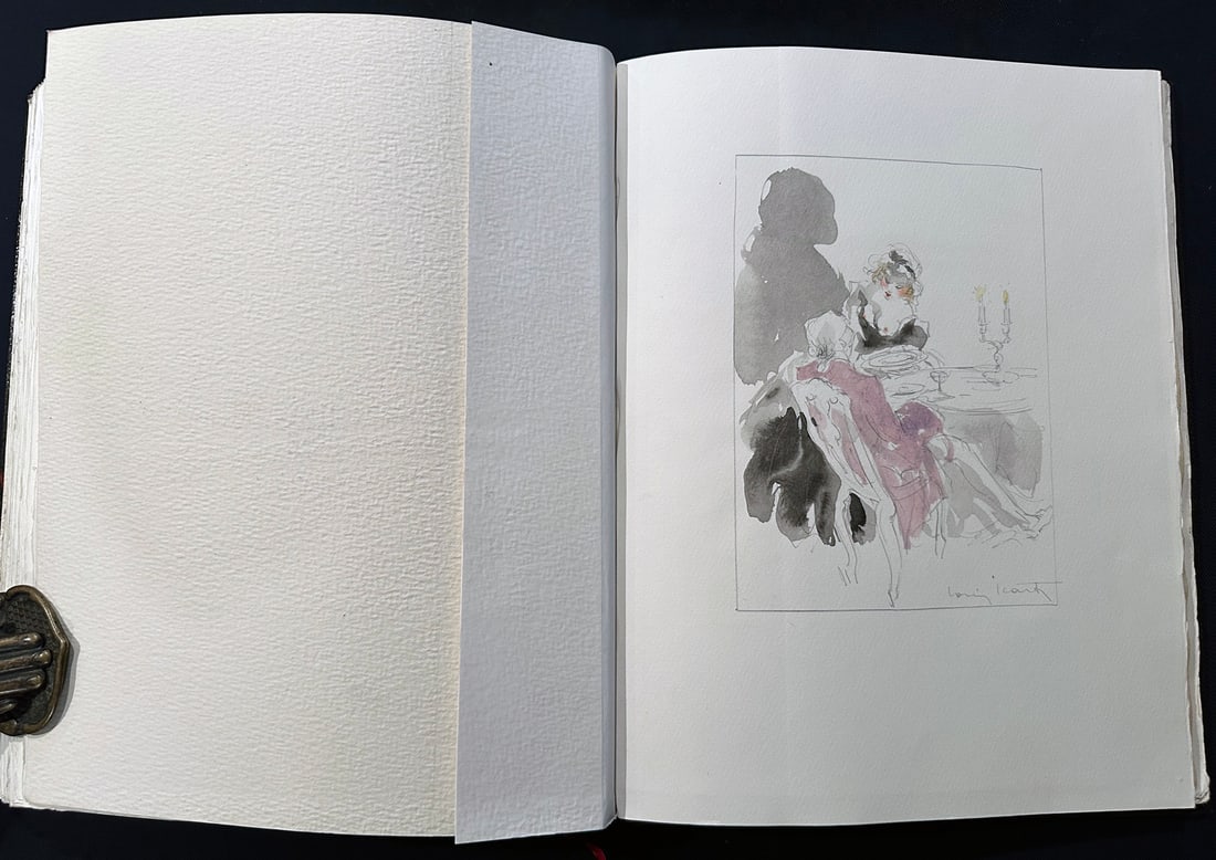 Icart. La nuit et le Moment. De Luxe with a watercolor signed in pencil + 25 etchings+suite in Japan (1 of 5)