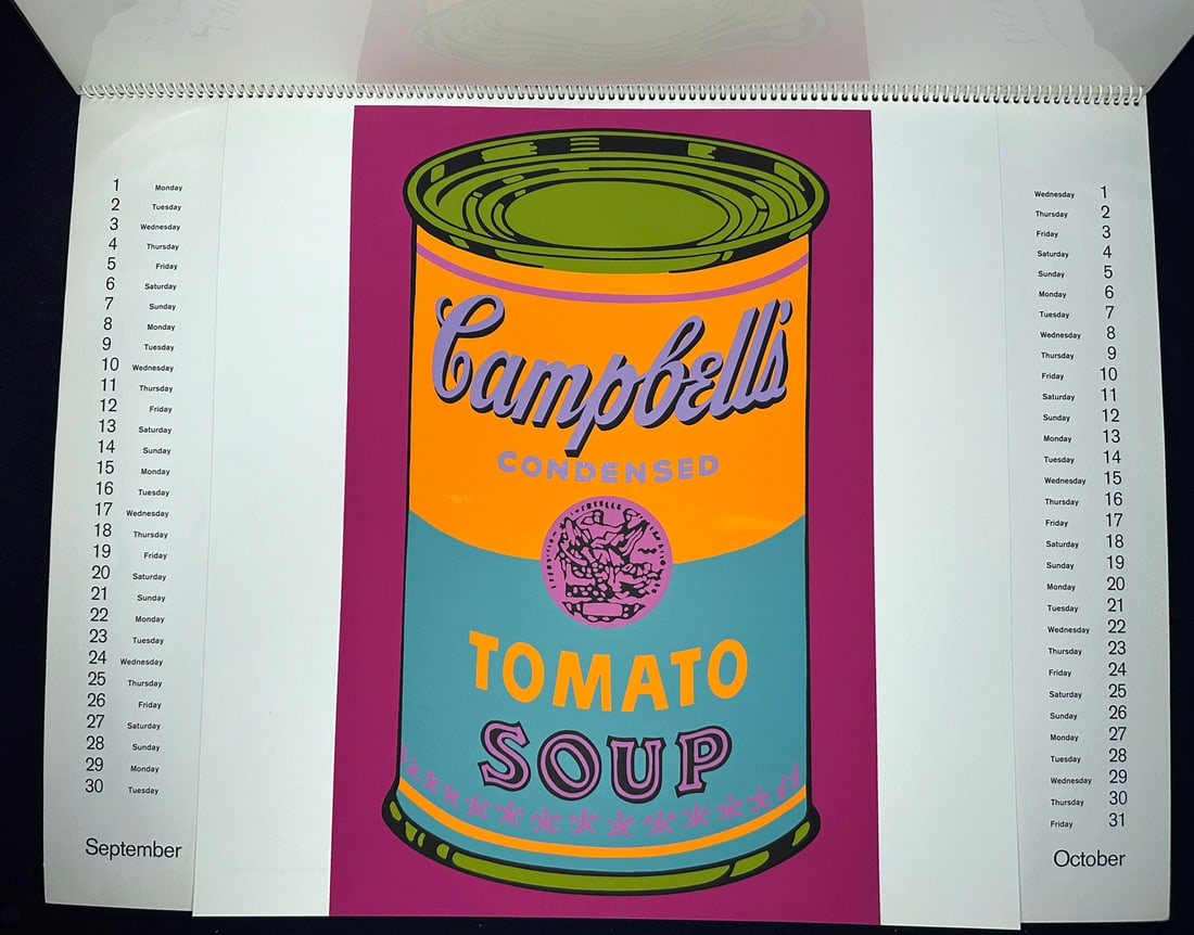 Banner. Calendar for 1969. Prints by Dine, Indiana, Warhol, Lichtenstein, Wesselman, Krushenick. (1 of 5)