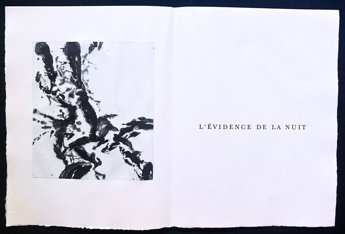 Zao-Wou-ki. L'Évidence de la nuit. With four original aquatints, 1991. (1 of 5)