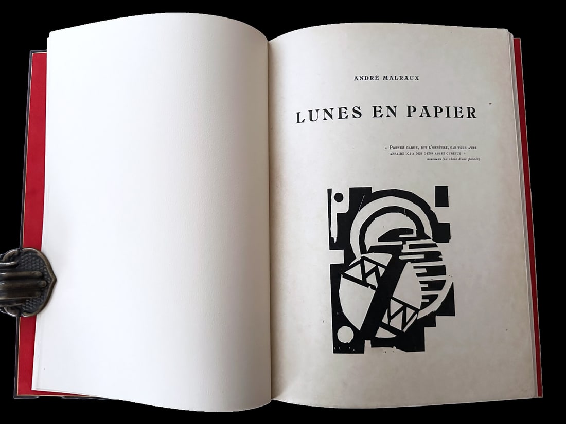 Leger-Malraux. Lunes en papier. 1921, with 7 woodcuts by Leger. One of 112 copies (1 of 5)