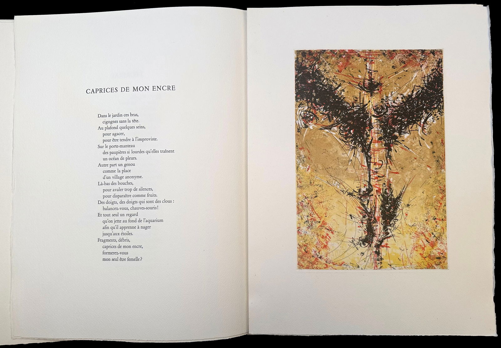Paroles peintes II. With 15 original prints by da Silva, Giacometti, Arp, Lam, Baj,and others. (1 of 5)
