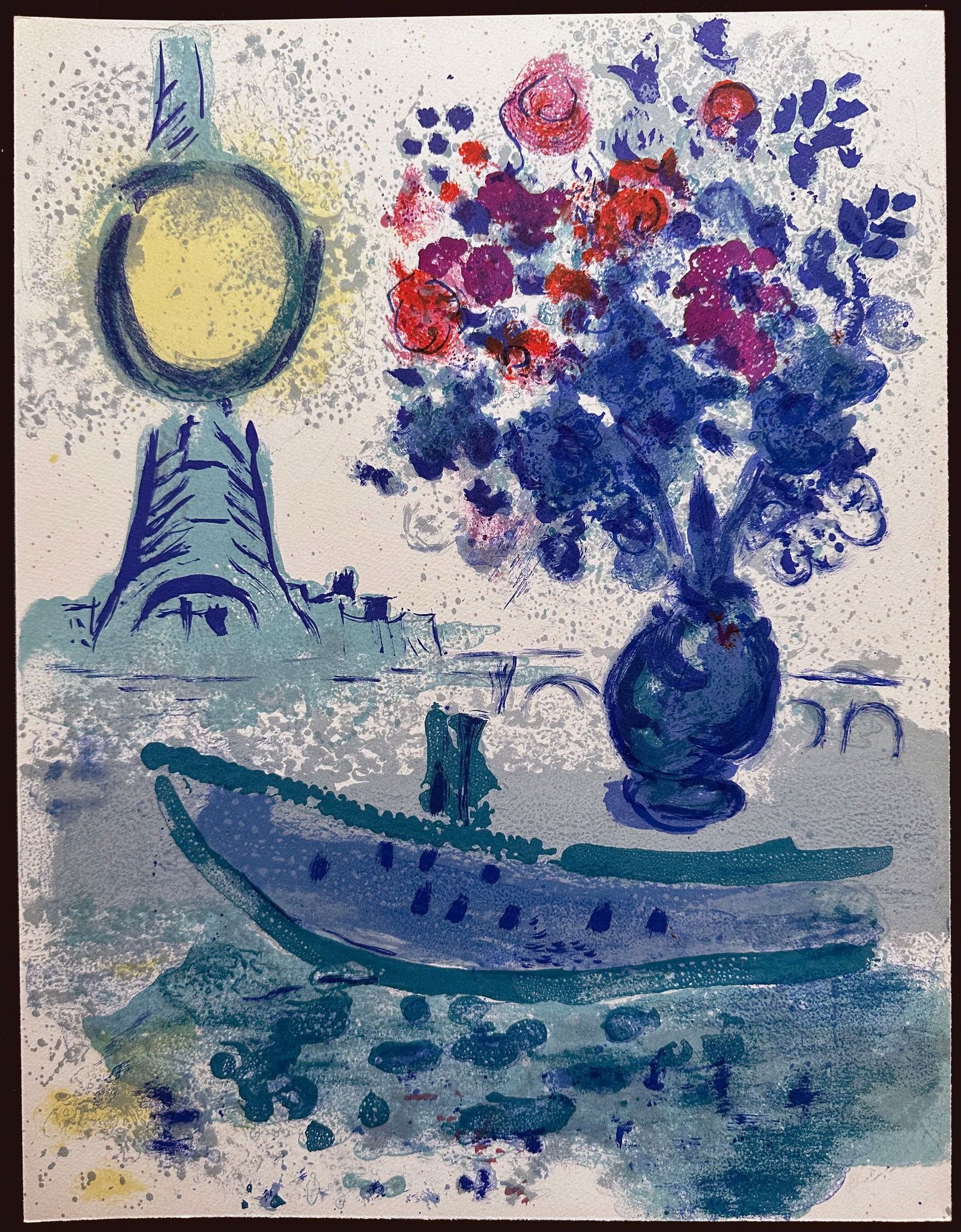 Regards sur Paris. PICASSO, CHAGALL, VAN DONGEN, and others. 1962–63.: Editions André Sauret, Paris, 1962–63. Limited edition of 180 copies, this being one of 150 signed by all contributing artists and authors. A collective portfolio celebrating Parisian life, complet