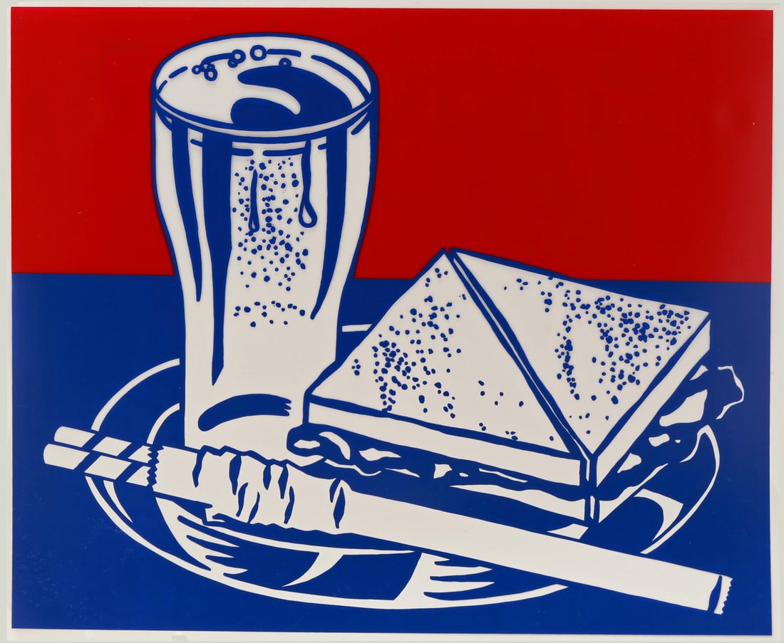 Roy Lichtenstein, Sandwich and Soda, from X + X, Ten Works by Ten Painters portfolio. (1 of 1)