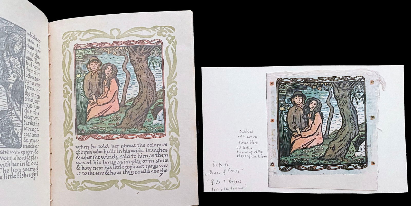 Pissarro, Lucien. The Queen of The Fishes. With 12 Woodcuts + 2 extra leafs (1 of 5)