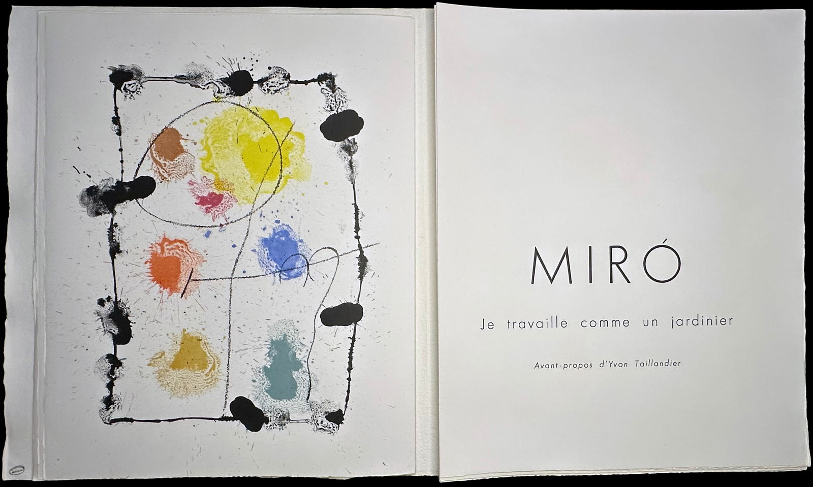 Joan Miró – Je travaille comme un jardinier. with 9 original color lithographs (1 of 5)