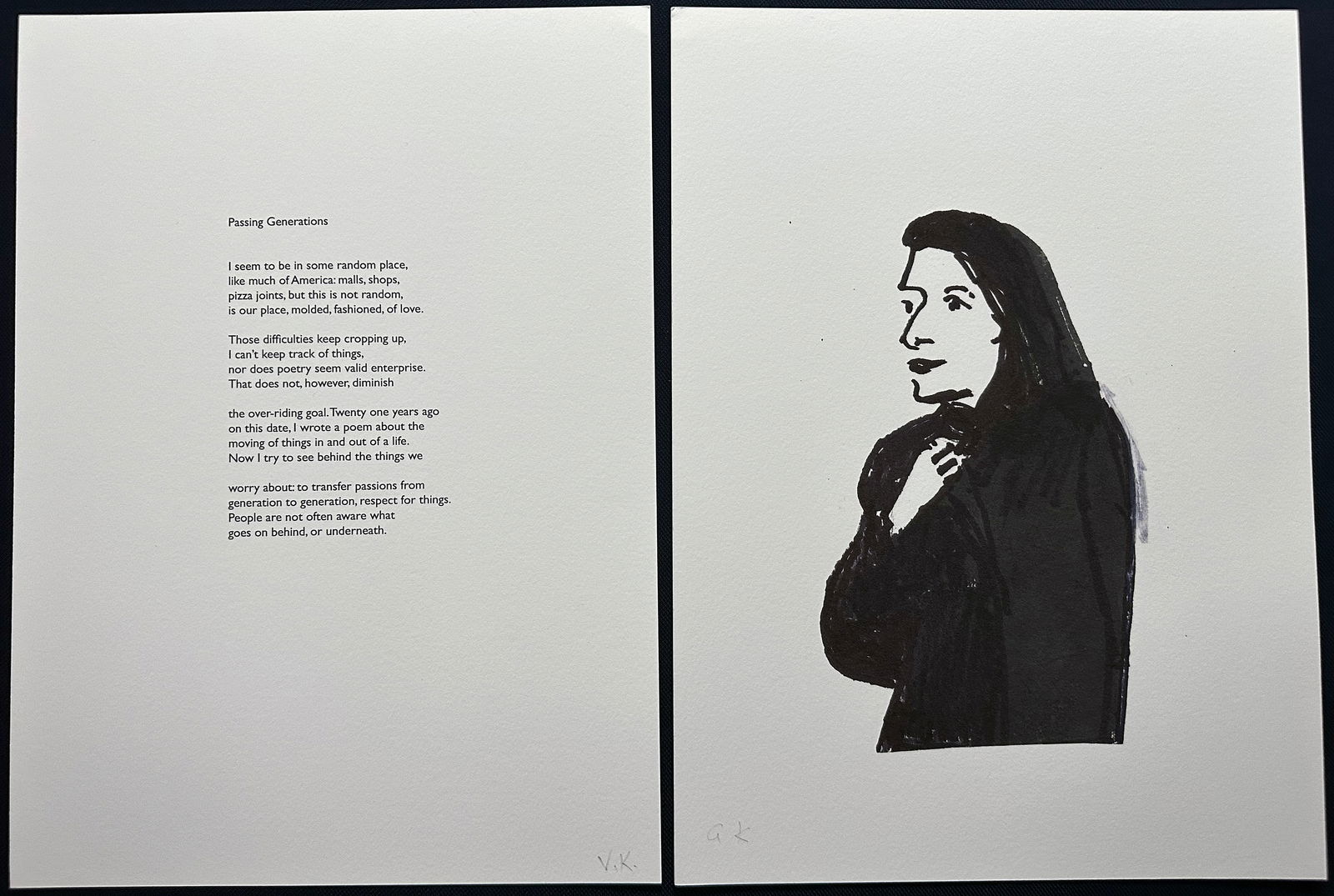 Katz, Alex. Odes. With 36 prints by Katz. One of 15 copies.: Odes. Bernard Chauveau Éditeur / Couleurs Contemporaines and Le Néant Éditeur, 2015. Portfolio of 36 inkjet prints by Alex Katz and 18 poems by Vincent Katz, presented in dialogue. Each of Katz’s