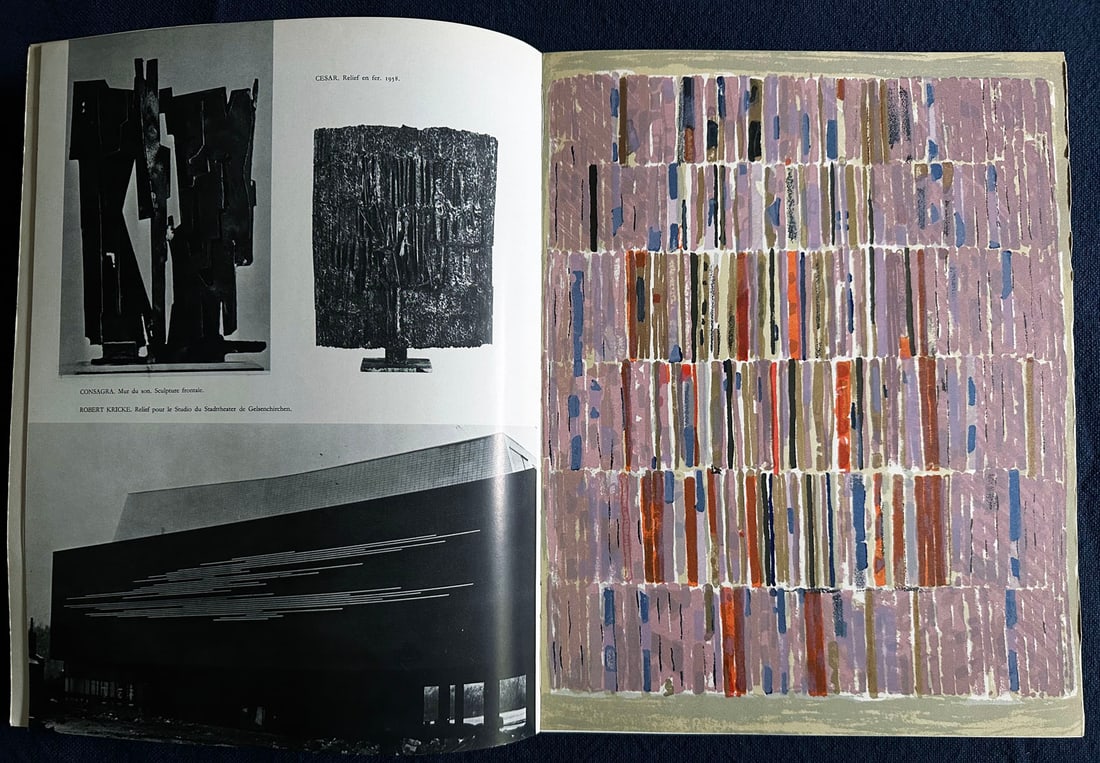 XXe Siecle 16 1961. Lithographs by Cesar, Miro, Vedova.: Xxe Siecle 16. Cahiers d’art, Paris 1961. With three original lithographs in color by Cesar, Miro and Vedova. Text in French.