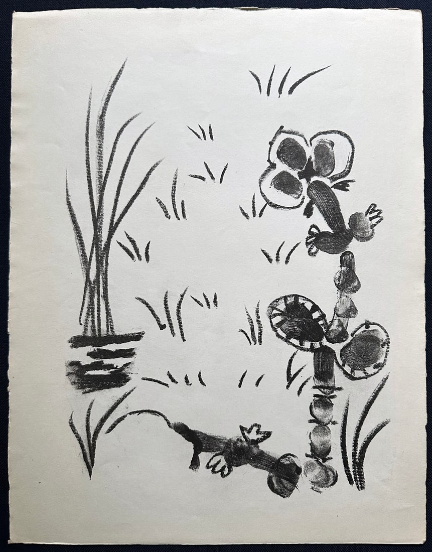 Picasso Lithograph. 1950. One Of 350 Copies.: Paris, 1950. Original lithograph by Pablo Picasso from De Memoire d’homme, limited to 350 copies. Printed at the Mourlot Press in Paris. Decorative title page. Never framed