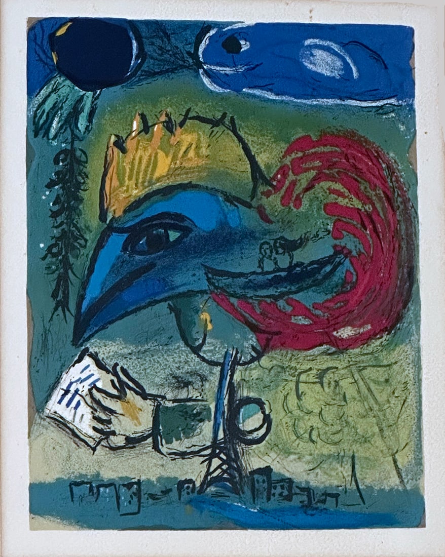Chagall. Le Coq. Lithograph in color. 1952. (1 of 1)