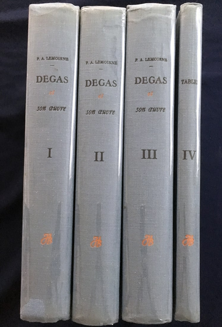Degas, Edgar. Et son Oeuvre. 4 volumes: Paul Andre Lemoisne. Paris Aux Arts et Metiers Graphiques 1946. Hardcover. Limited, numbered, one of 1030 copies on "papier Arches filigrane”. Catalogue raisonné.