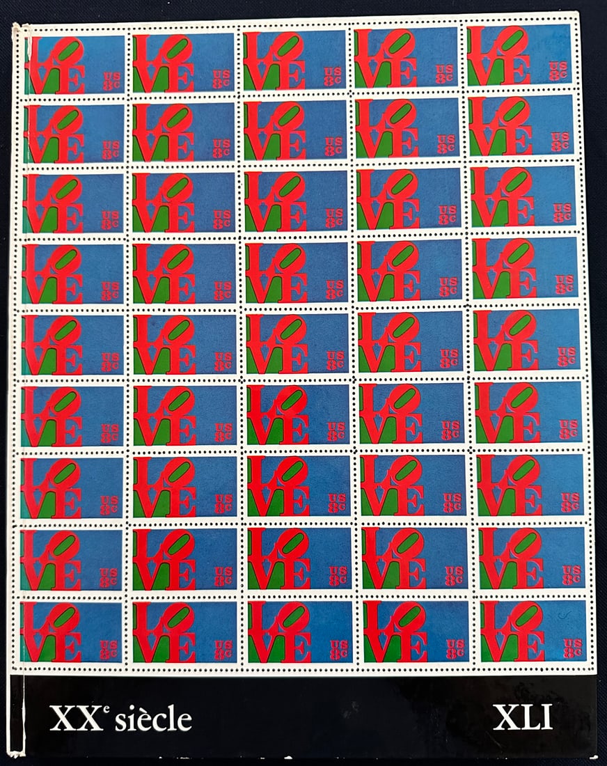 XXe Siecle 41, lithographs by Indiana and Hartung.: Edition XXe Siecle, Paris 1973. Panorama 73 Les Grande Exposizions dans le Musees et dans le galleries en France et a l'Etranger. U.S. Art II. With 2 original lithographs in color by Hans Hartung and