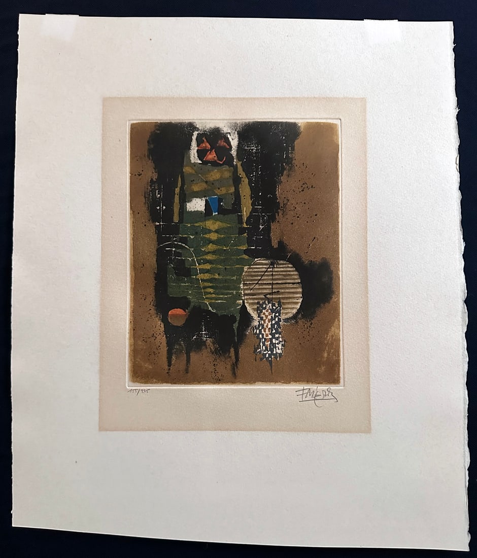 Johnny Friedlaender. Composition. Original signed and numbered etching. - 2