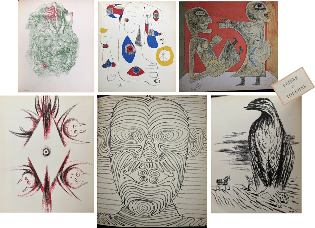 Le Surrealisme en 1947. Breton & Duchamp. With 24 Original Prints.: Exposition internationale du Surrealisme. Paris, Maeght 1947. First edition. In the original cover with the photographic representation of a female breast from the multiple created by Marcel Duchamp: