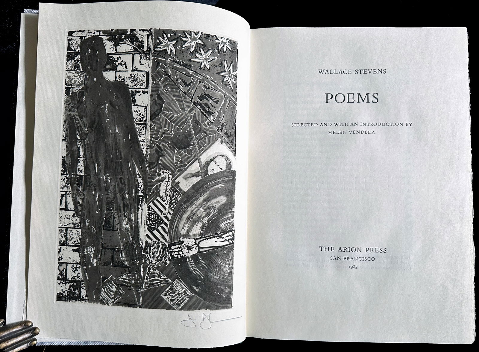Wallace Stevens. Poems. With a signed etching by Jasper Johns, 1985 (1 of 4)