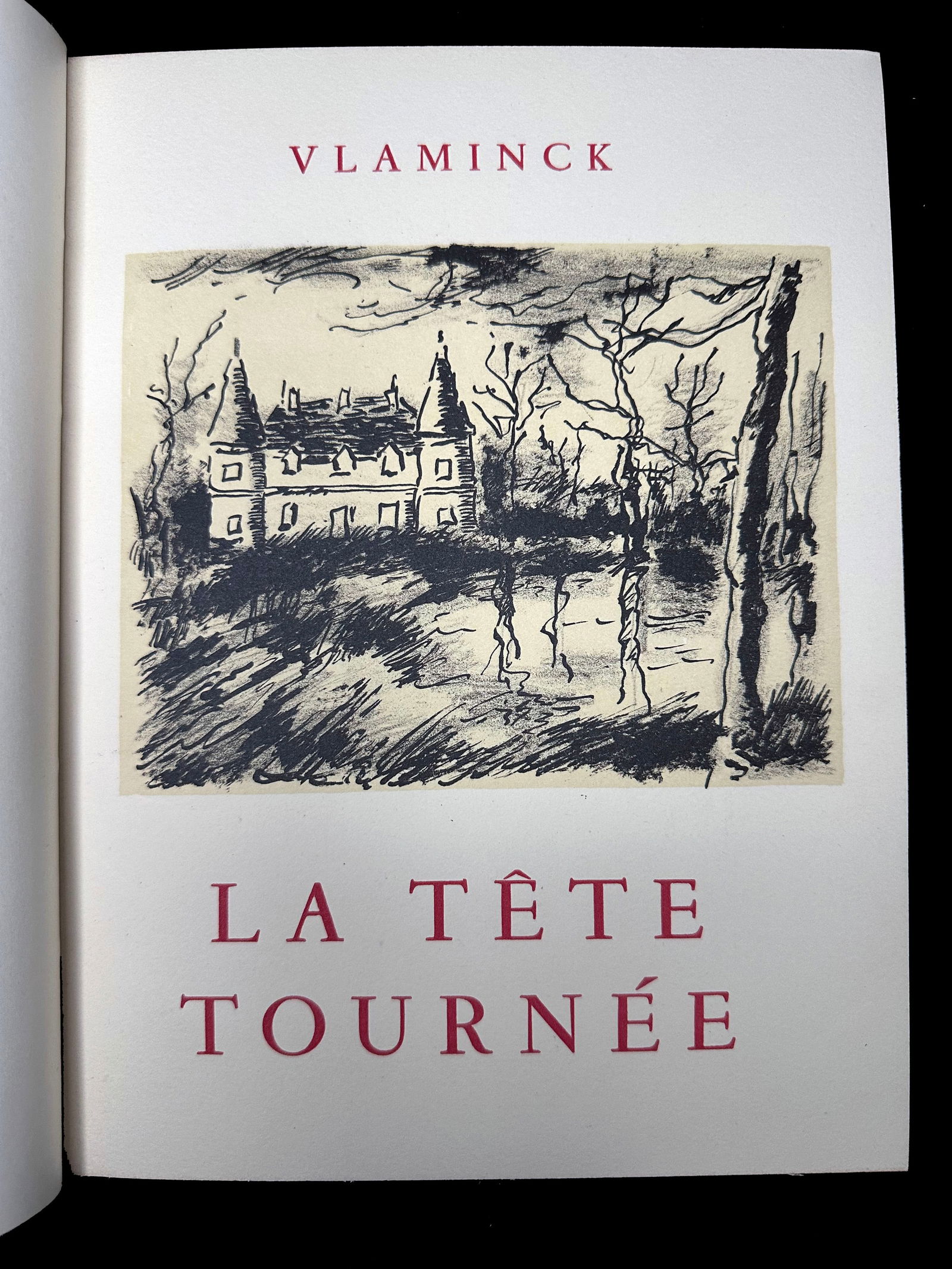 Vlaminck. La Tete Tournee. With 12 original lithographs. 1956.: Andree Sauret Editeur, Paris, 1956. Limited edition of 350 copies of which this one in one of the copies reserved for the author. With a dedication in pen by Vlaminck to Sauret in the opening page. Il