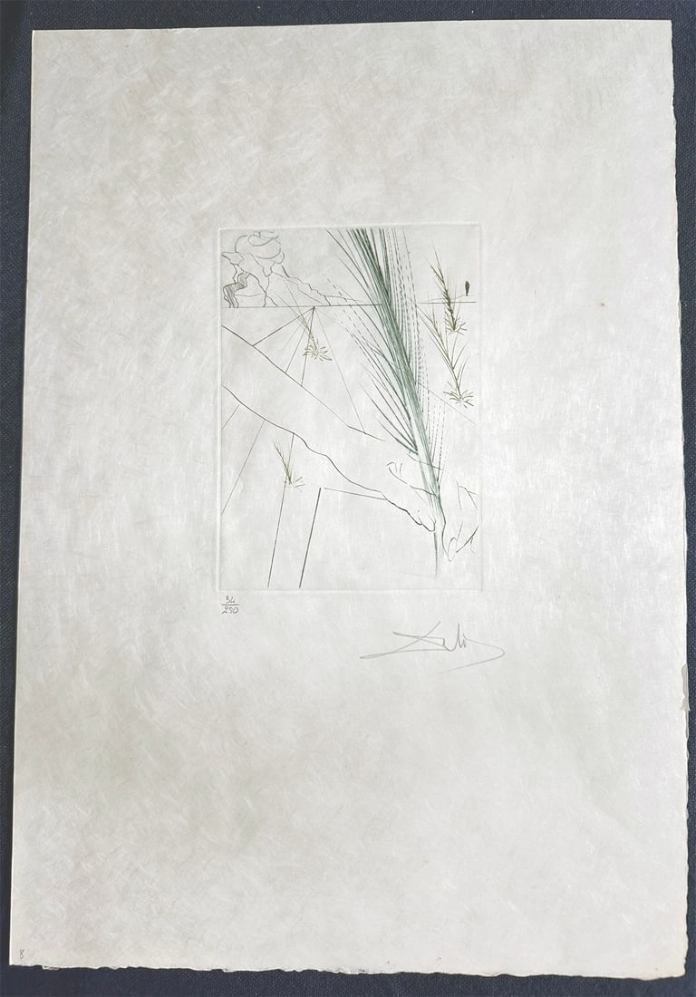 Dali signed and numbered drypoint, 1968. - 2