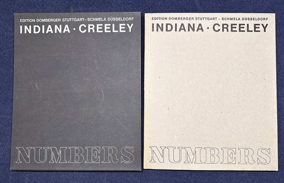 Robert Indiana. Numbers. With 10 silkscreens, 1968: Dusseldorf: Editions Domberger Stuttgart, 1968. One of 2500 unnumbered copies. Foreword by Dieter Honisch. Illustrated with 10 silkscreens in color after Robert Indiana, depicting a series of numbers