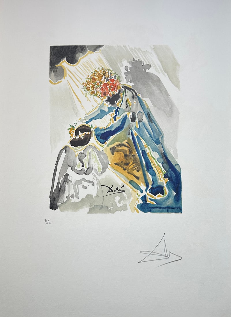 L'Art d'Aimer. With 15 Engravings + suite of 4 signed by Dalí: Complete portfolio including title, French text by Ovid, and justification page. Illustrated with 15 original color prints signed in plate by Dalí: 13 wood engravings, 1 lithograph, and 1 etching. Al