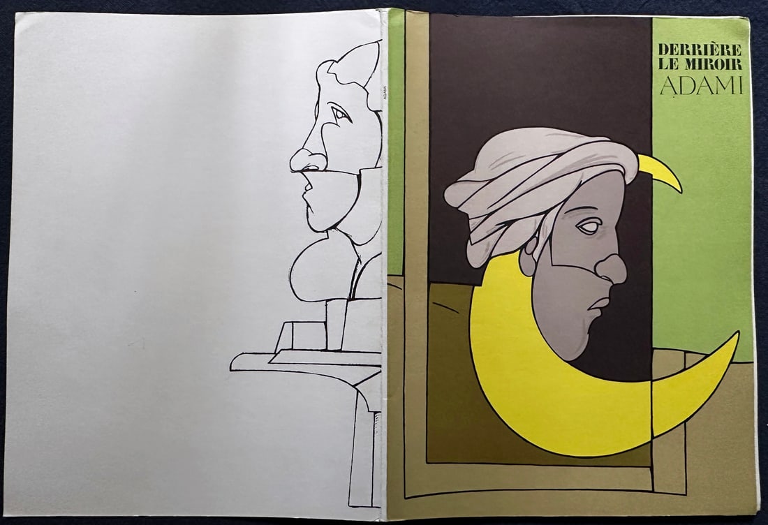 Derrière le Miroir 239. ADAMI, 1980 with 2 original lithographs.: Adami, May 1980. 2 original lithographs in color and in double page by Adami, text by I. Calvino – 1st edition