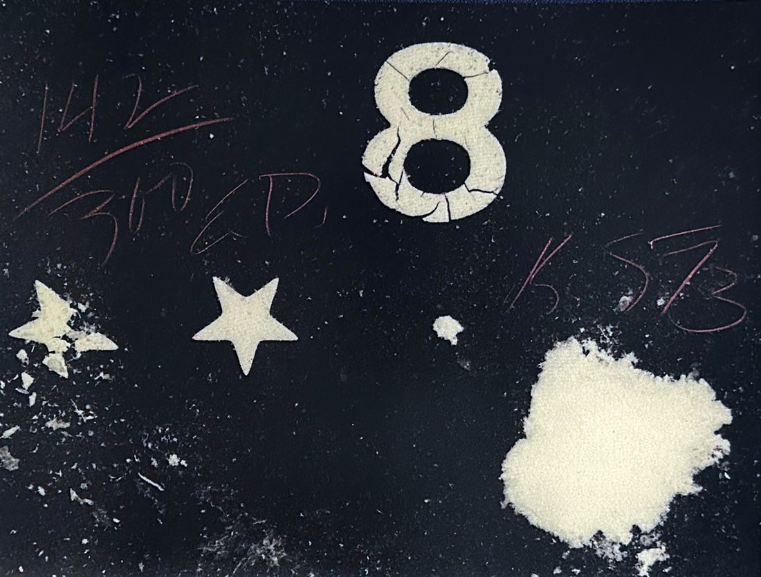 Keith Sonnier. Screenprint 1973. One of 300 copies.: Untitled, screenprint with varnish additions, signed, dated, and numbered by Keith Sonnier in crayon. Also signed in pencil in verso. This work is from the edition of 300 copies printed by Styria Stud