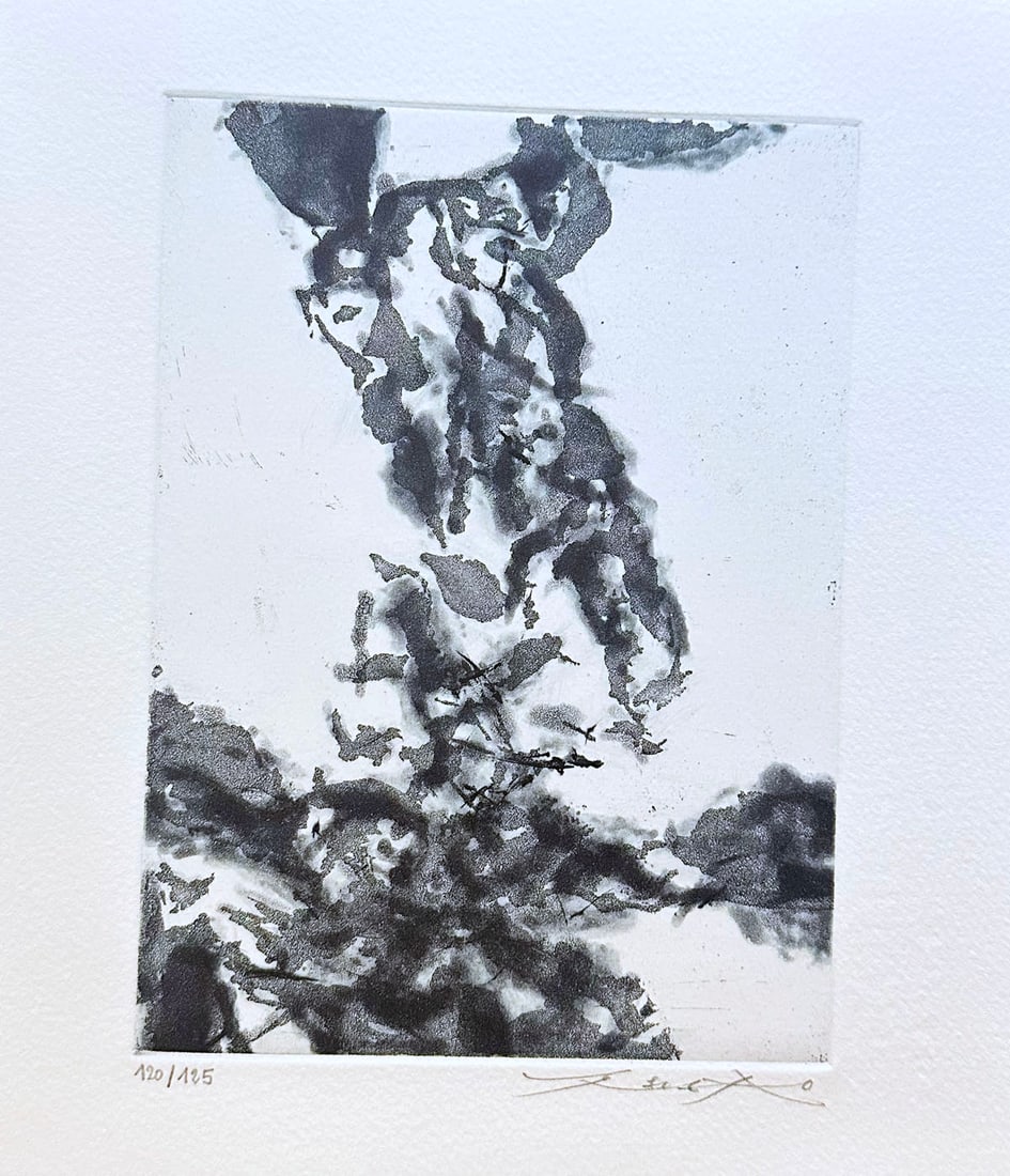 Zao-Wou-ki. Le Prophète. With a signed/numbered etching, 1992, one of 99 copies: Paris: Marwan Hoss / Imprimerie nationale, 1992. Three volumes (23.9 × 21.8 cm), in folded printed covers, housed in the original slipcase. French edition of Khalil Gibran’s The Prophet, translated