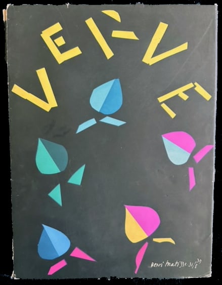 Revue Verve 8, 1940.: The French Review of Art – Vol II No 8. Paris: Editions de la Revue Verve. 1940 Number 8 of Verve was completed just few day before the German occupation of Paris, on June 1940, during WWII. Bound