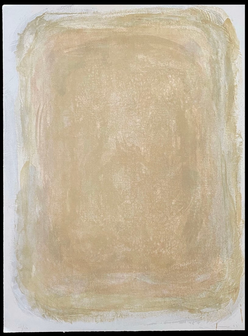 Gotthard Graubner. Signed Lithograph, one of 150 copies: Lithograph in 4 colors on BFK Rives white paper 80 x 60 cm. Signed and numbered in pencil, one of 150 copies, published by Association for the Prevention of Torture (APT), St. Gallen, Switzerland,