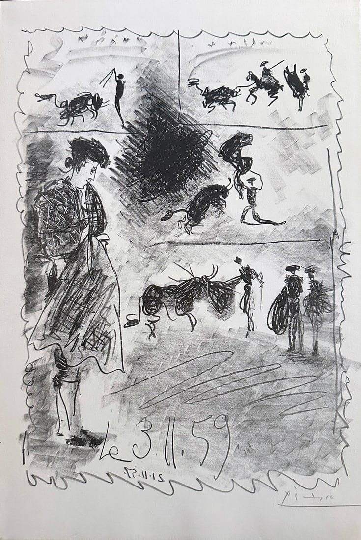 Picasso Carnet de la Californie, Deluxe Edition with Signed Lithograph and Suite: Picasso, Pablo. Carnet de la Californie. Paris: Cercle d’Art, 1959. Deluxe edition one of 100 copies, includes the facsimile of Picasso’s drawings between 1955 and 1956, with 25 pages of illustrat