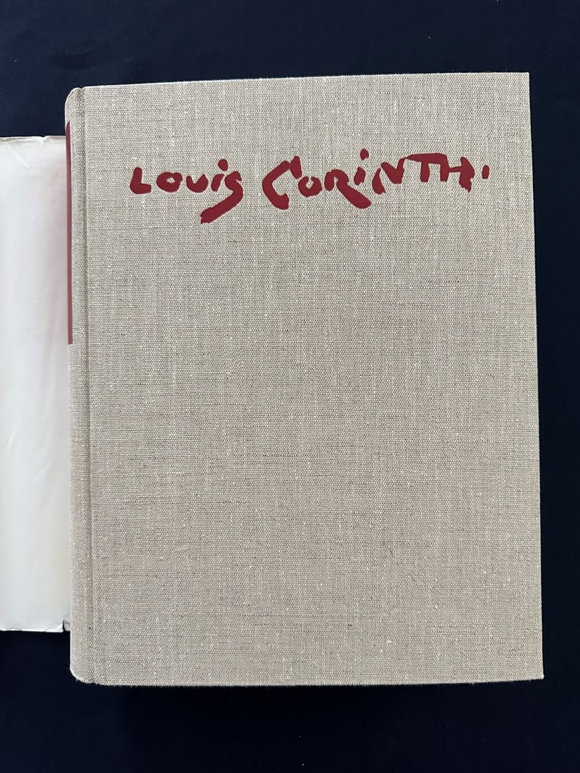Die gemalde von Lovis Corinth. Werkkatalog, by Charlotte Berend-Corinth, 1958.: Verlag F. Bruckmann, Munchen. Text in German. Cloth hardcover with red lettering, and cardboard slipcase. First edition.