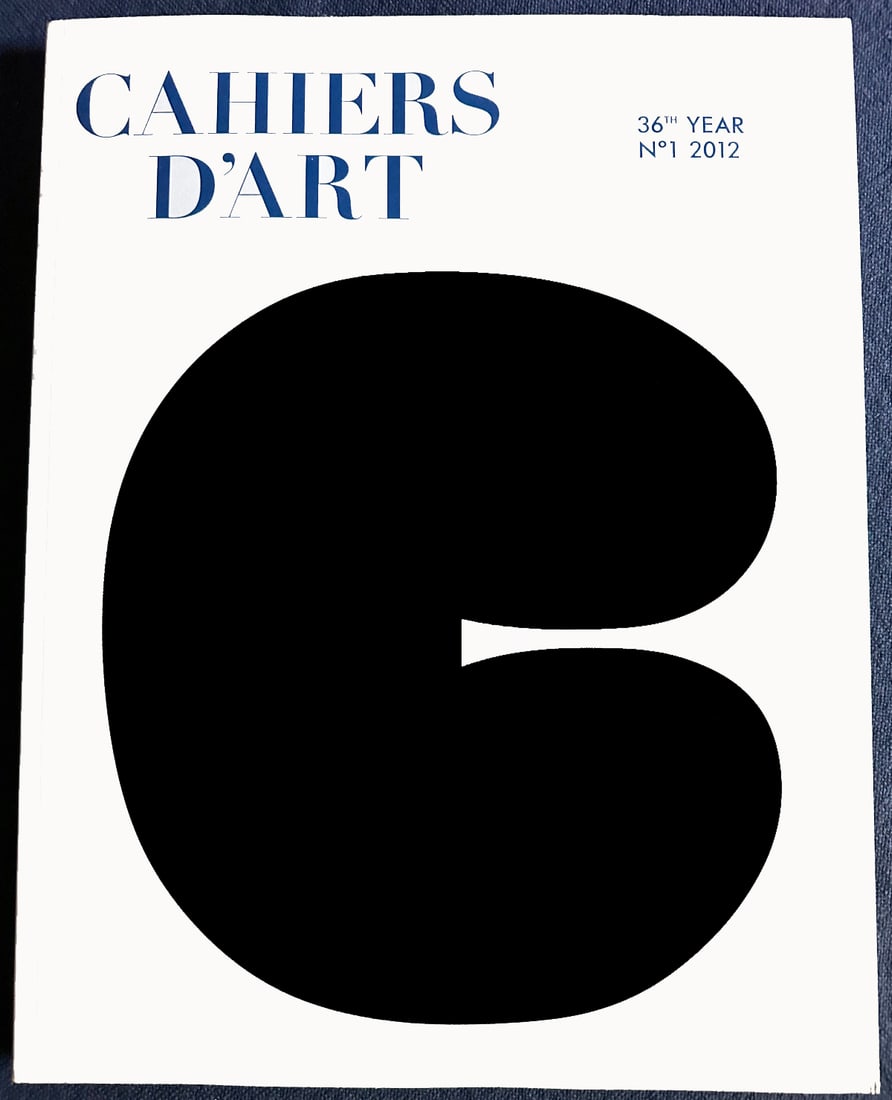 Cahiers d'Art N 1. 2012 Ellsworth Kelly. With one lithograph by Kelly: The Revue Cahiers d'Art was revived with its inaugural 2012 issue celebrating Ellsworth Kelly. This edition features a lithograph by Kelly and showcases the works of the following artists Sarah