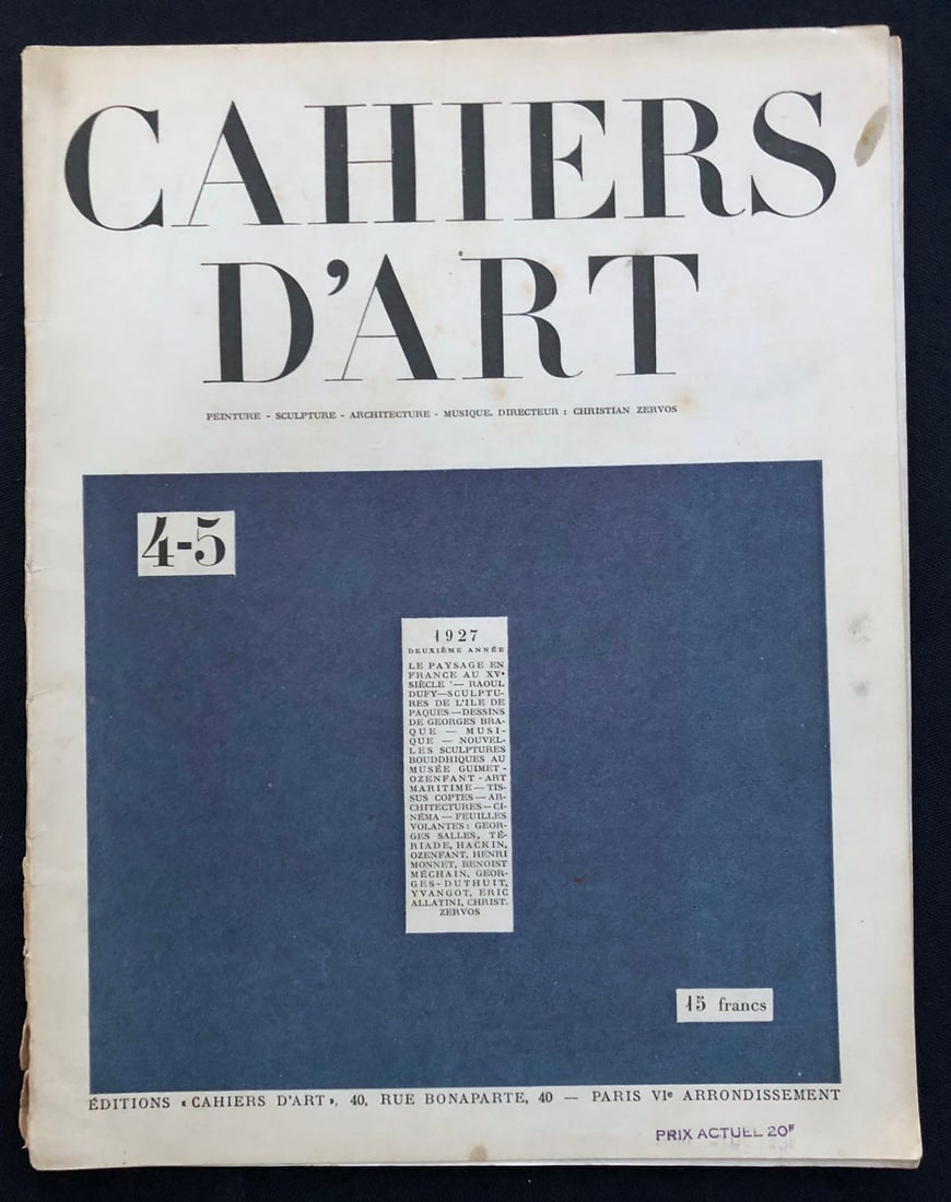 Cahiers d’Art n.4-5, 1927 (1 of 1)