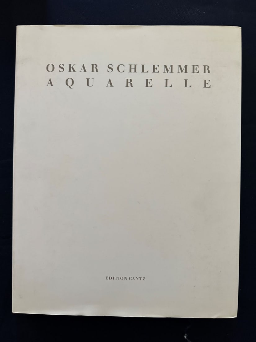 Aquarelle, by Oskar Schlemmer, 1988.: Edition Cantz Stuttgard, Gerrmany. Text in German. Richly illustrated with full-color reproductions of Schlemmer's watercolor. Bound in white linen with blue lettering stamped on the front board and