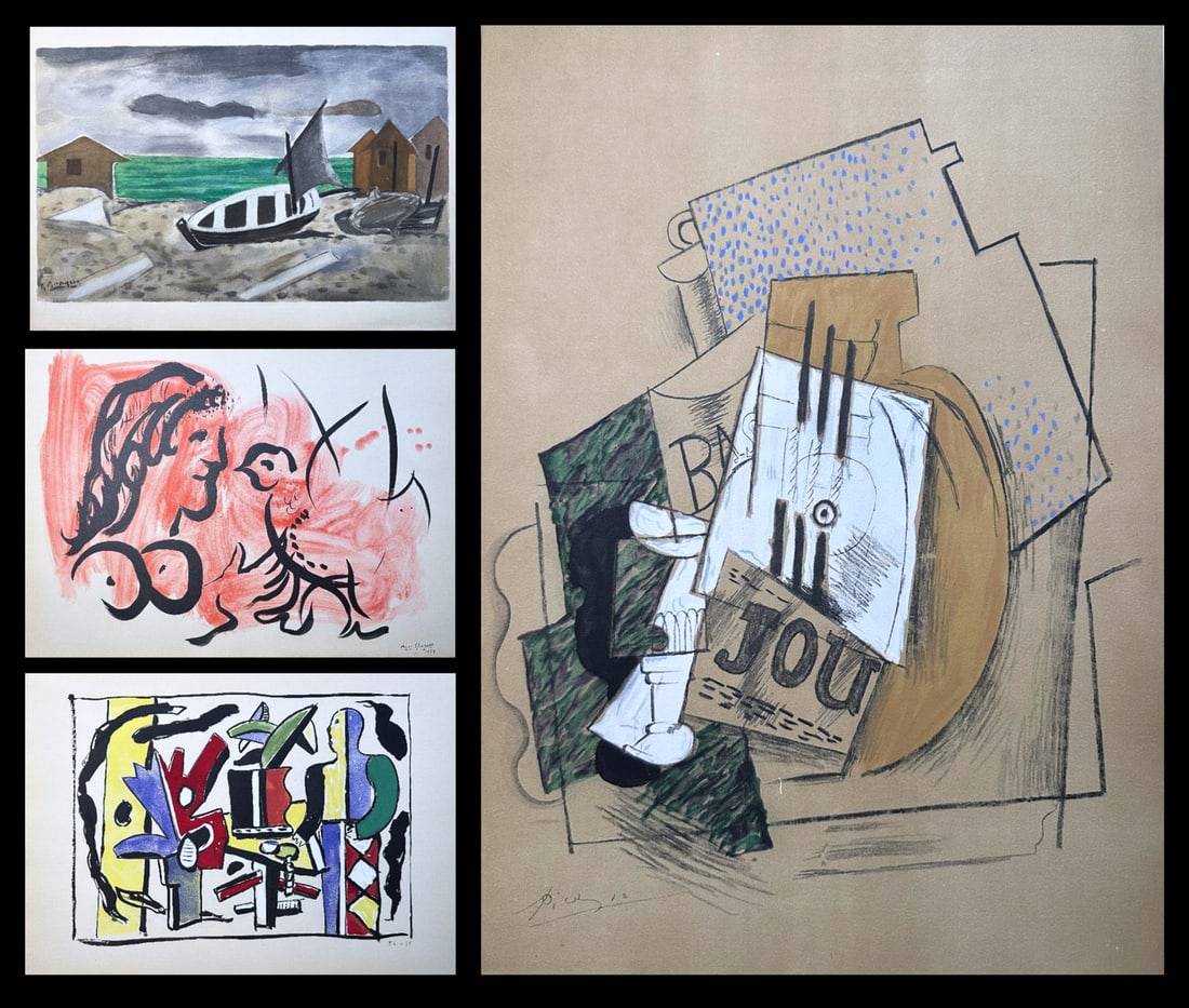 Douze Contemporains. With 12 pochoirs in color by Braque, Chagall, Léger, Matisse, & others. (1 of 4)