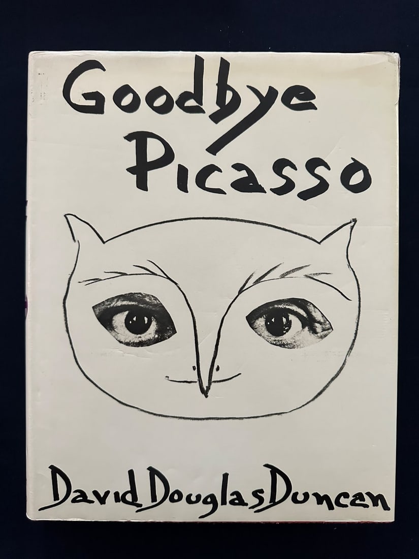 Goodbye Picasso, by David Douglas Duncan, 1974.: Published by Grosset & Dunlap, New York. The book’s cover cloth is in jute from Bangladesh, loomed in England, dyed to match the background found in Picasso’s painting on page 140. Richly 