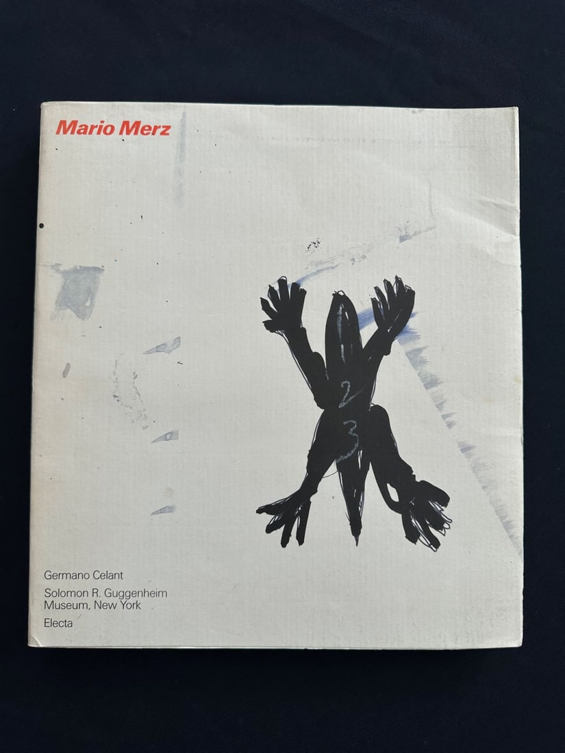 Mario Merz, by Germano Celant, 1989. Exhibition catalog.: Published by Solomon R. Guggenheim Museum, New York, Electa. Soft cover.