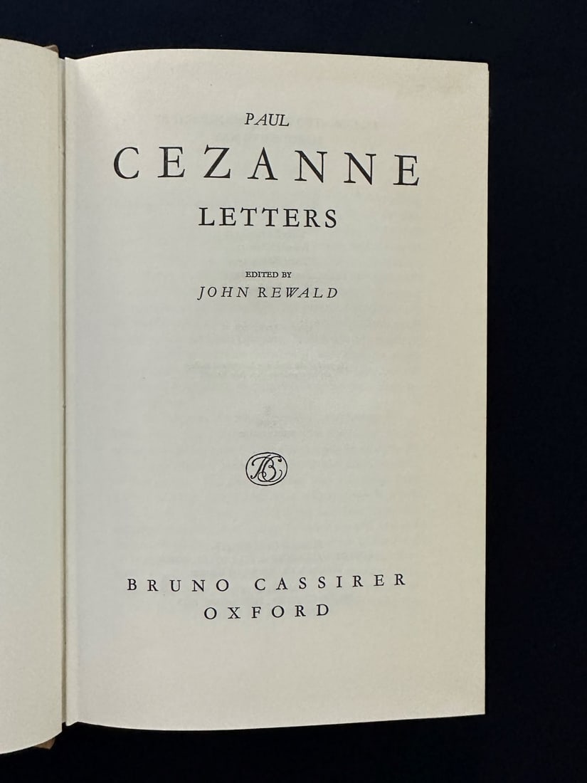 Paul Cezanne, Letters. 1976. (1 of 3)
