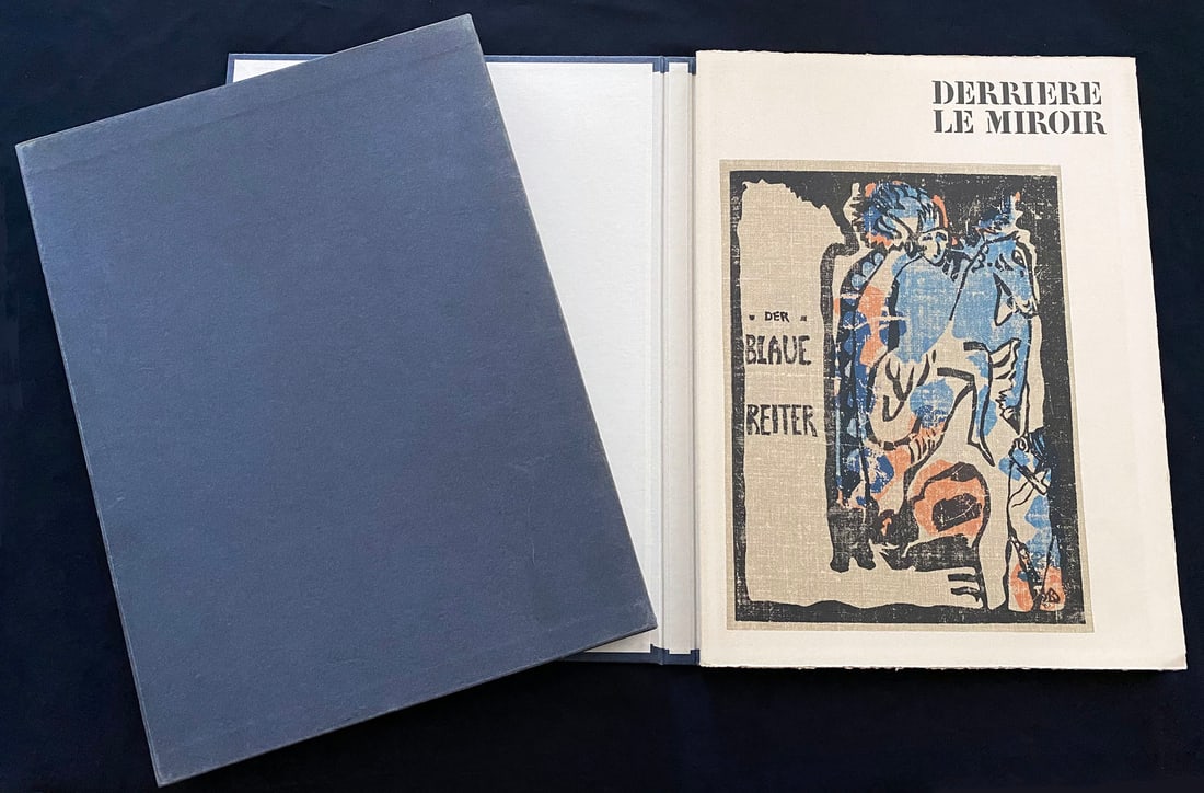 Derriere le Miroir 133-134. DELUXE Kandinsky Dear Blaue Reiter.: Maeght October-November 1962. DeLuxe edition on velin de Rives paper limited in 150 numbered copies, complete of publisher's chemise and slipcase. This edition contains one lithograph in color after