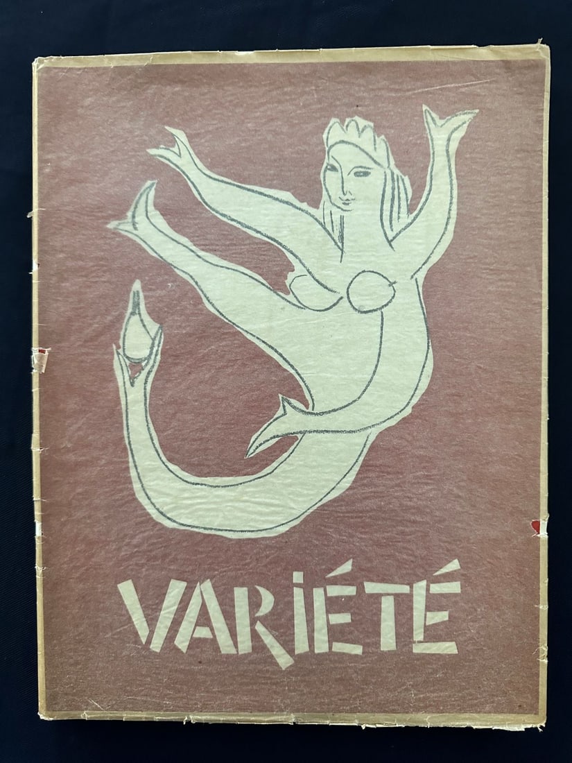 Variete, by Jacques Doris, 1945.: First issue of the magazine Variete under the direction of Henry Babou. Serie Grand Luxe on Vélin blanc crevecoeur fligrane. Examplaire 584. Text in French. Loose as issued. Soft cover and